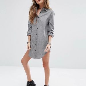 ASOS checkered shirt dress S